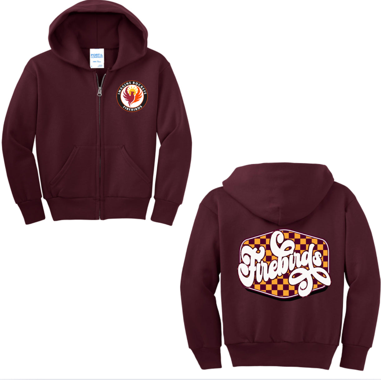 Firebirds Glitter Zip-up Hoodie