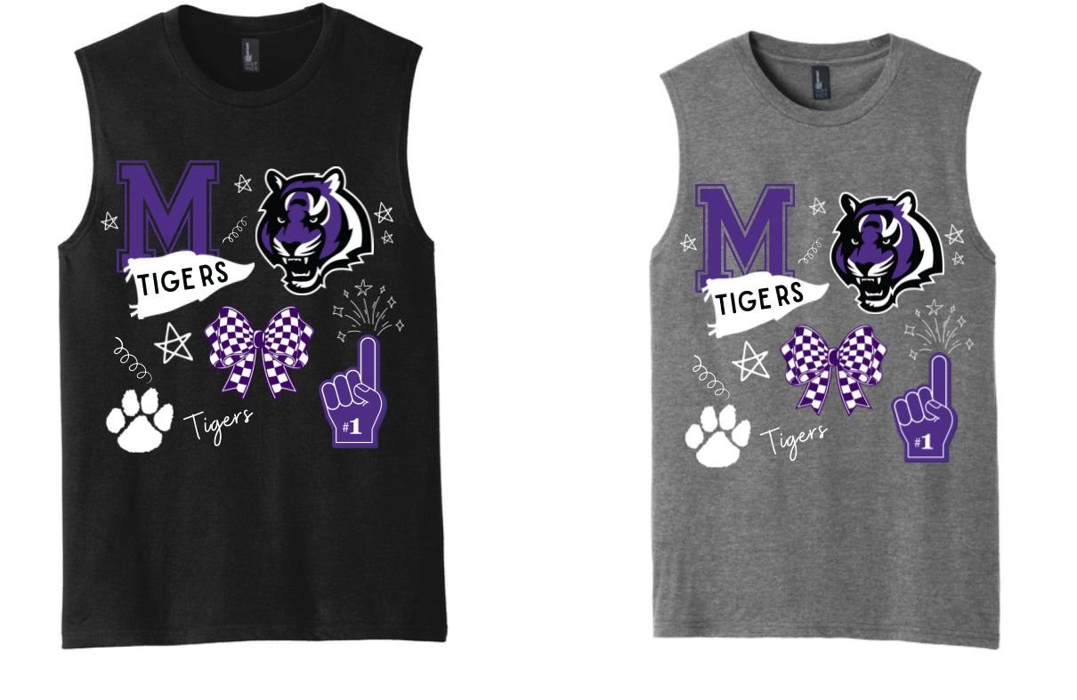 Tigers Collage Ladies Tank