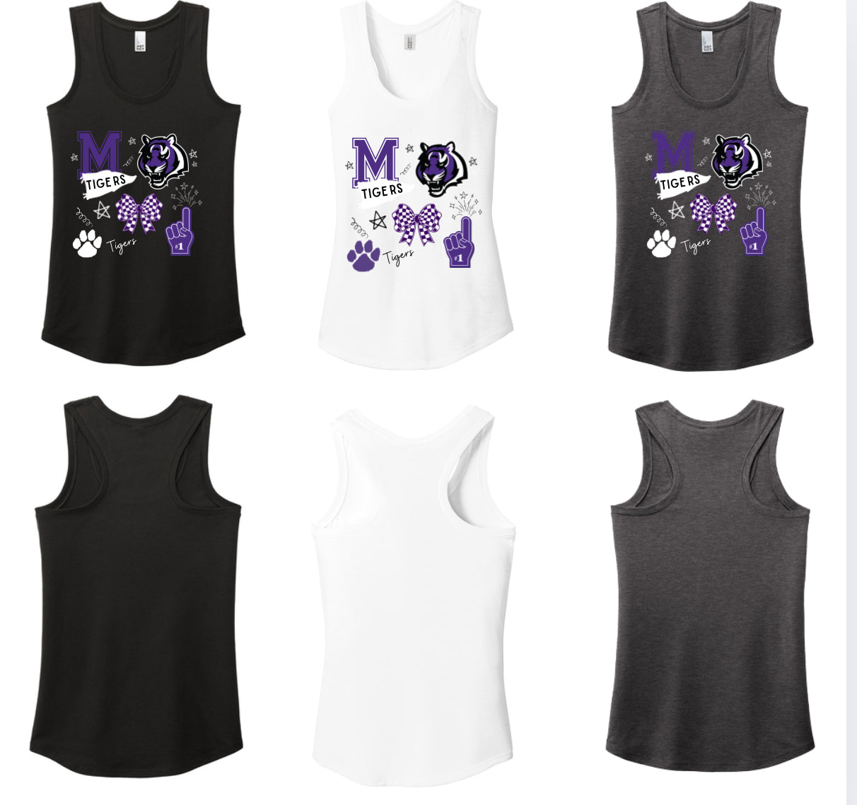 Tigers Collage Ladies Tank