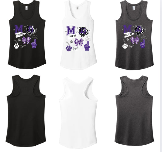 Tigers Collage Ladies Tank