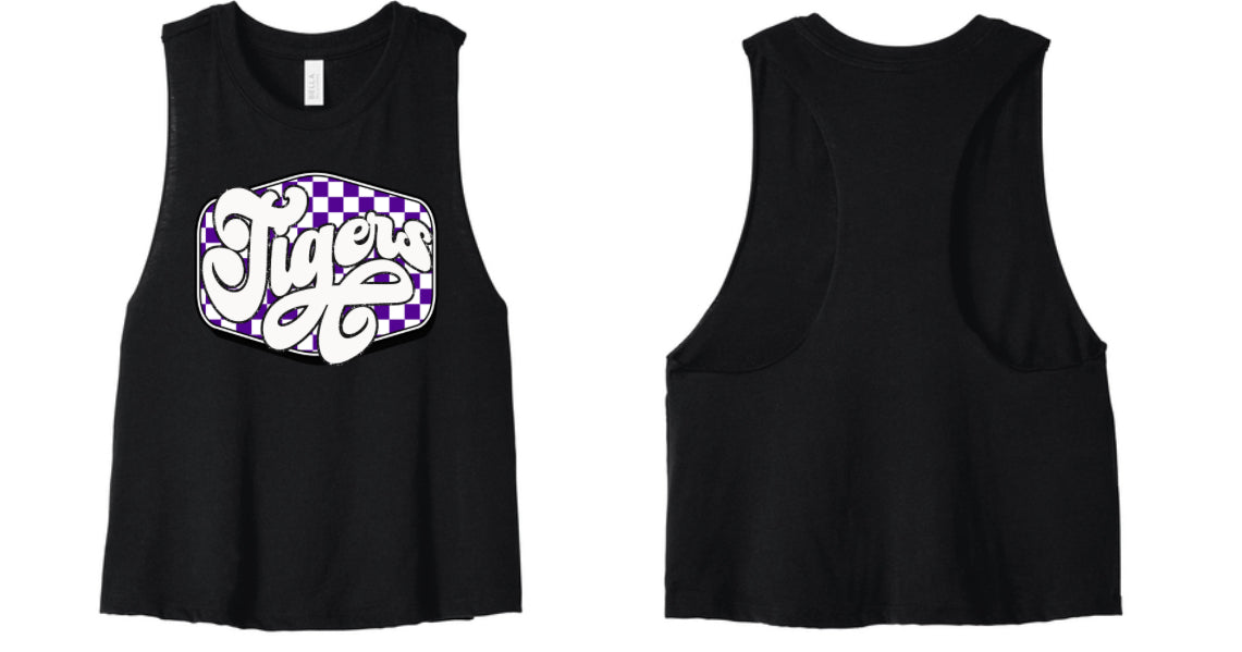 Tigers Glitter White Ladies Tank