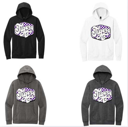 Tigers Glitter White  Hoodie