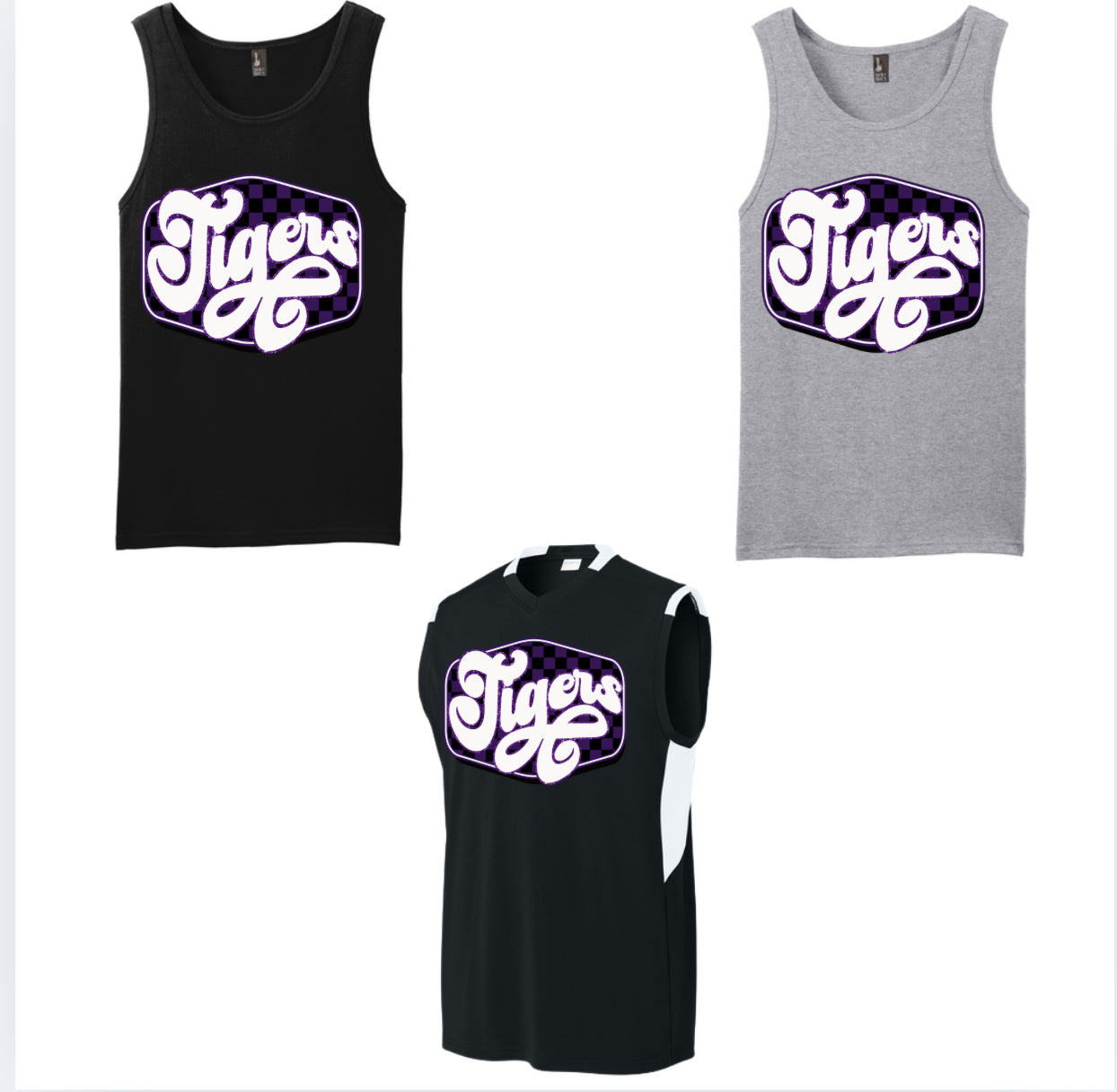 Tigers Glitter Black Men's Tank