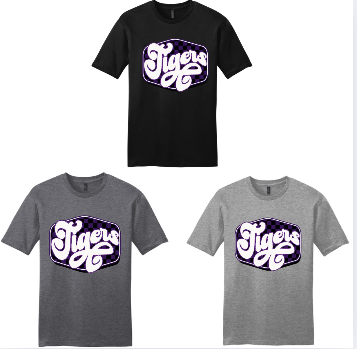 Tigers Glitter Black T-Shirt