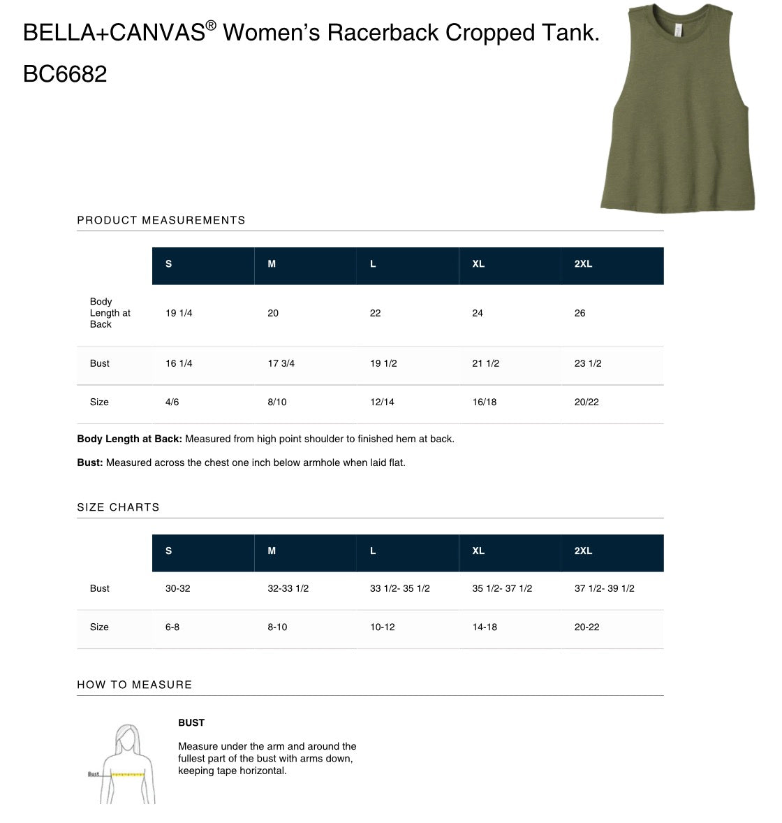 Ladies Cropped Tank