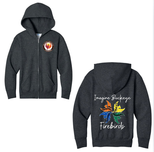 Imagine Buckeye Firebirds Zip up Hoodie New