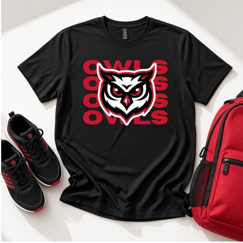 Stacked Owls Tshirt (unisex)