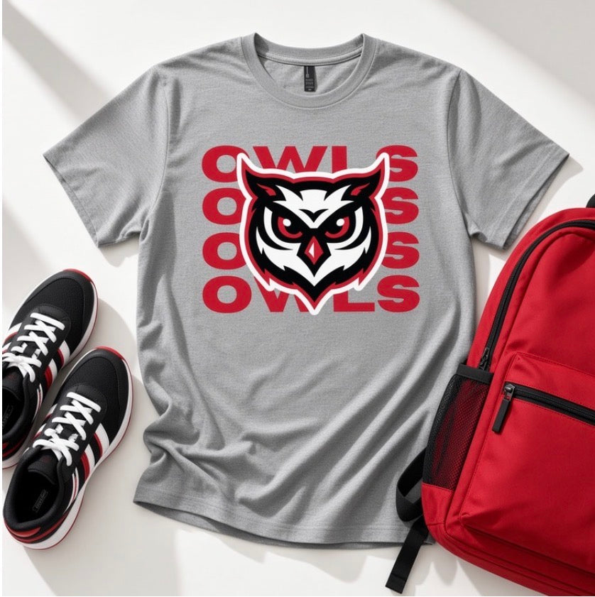 Stacked Owls Tshirt (unisex)