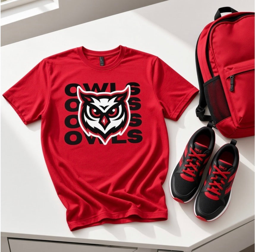 Stacked Owls Tshirt (unisex)