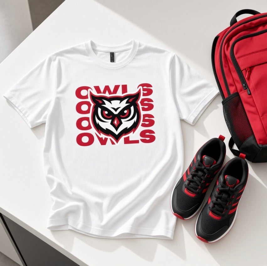 Stacked Owls Tshirt (unisex)
