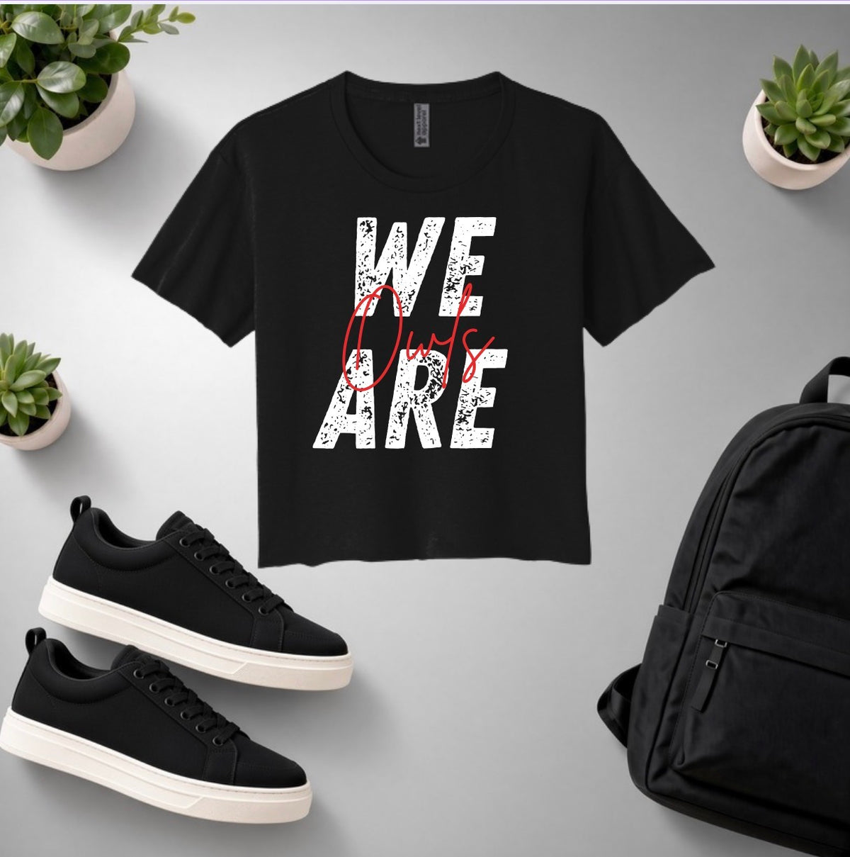 We Are Owls Cropped Tshirt