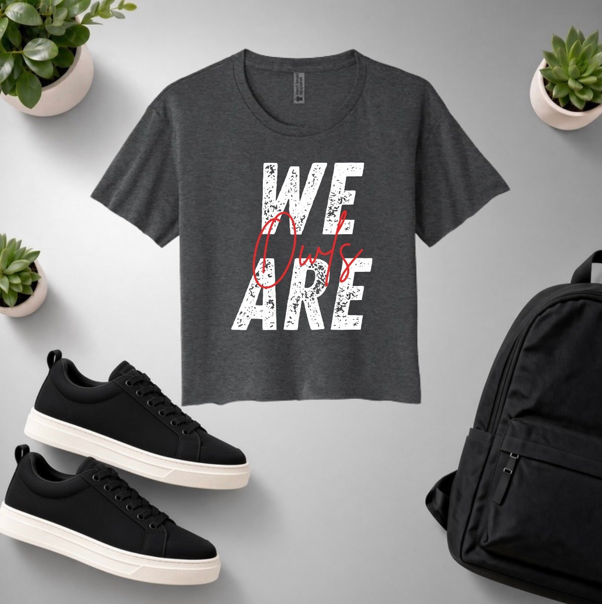 We Are Owls Cropped Tshirt