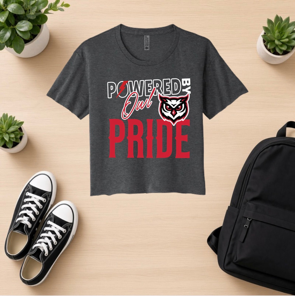 Owl Pride Cropped Tshirt