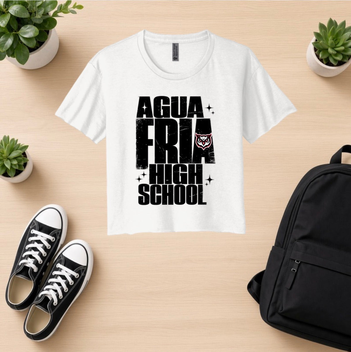 Agua Fria High School  Cropped Tshirt