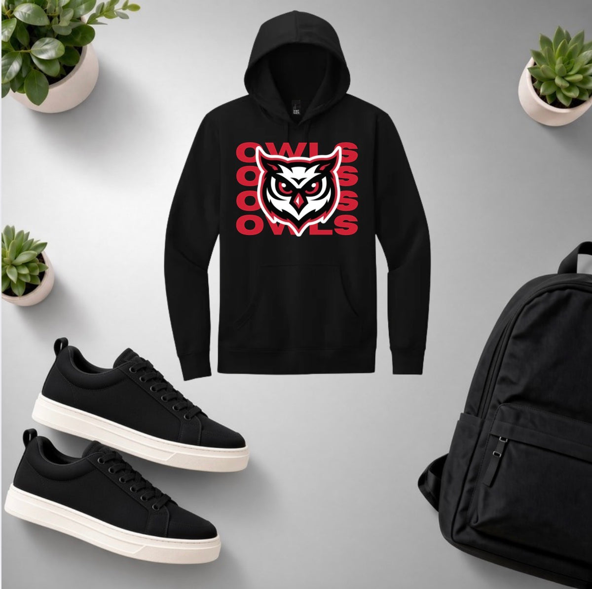 Stacked Owls Hoodie