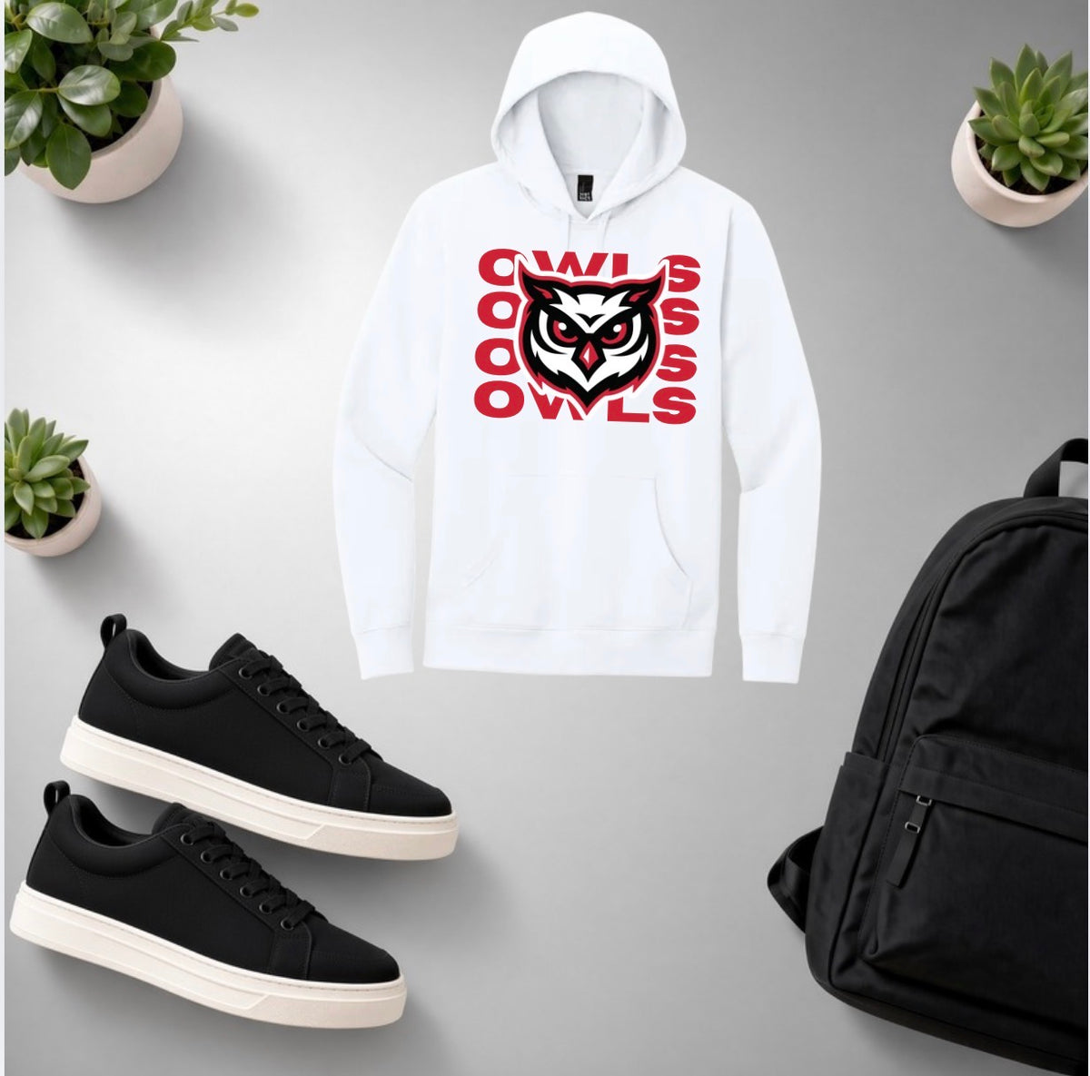 Stacked Owls Hoodie