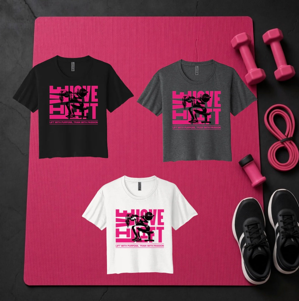 Live Love Lift Cropped Tshirt