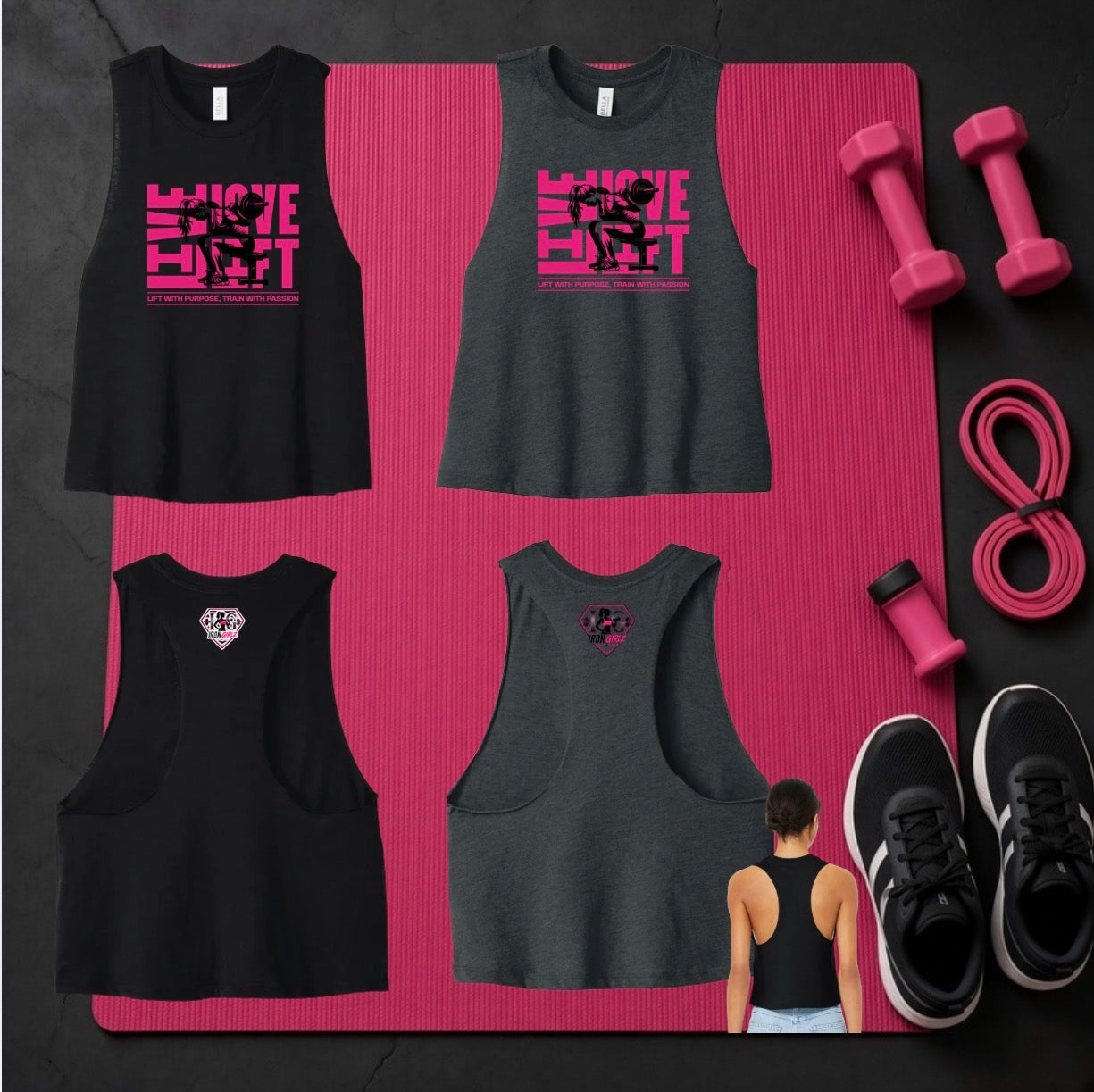 Live Love Lift Cropped Tank