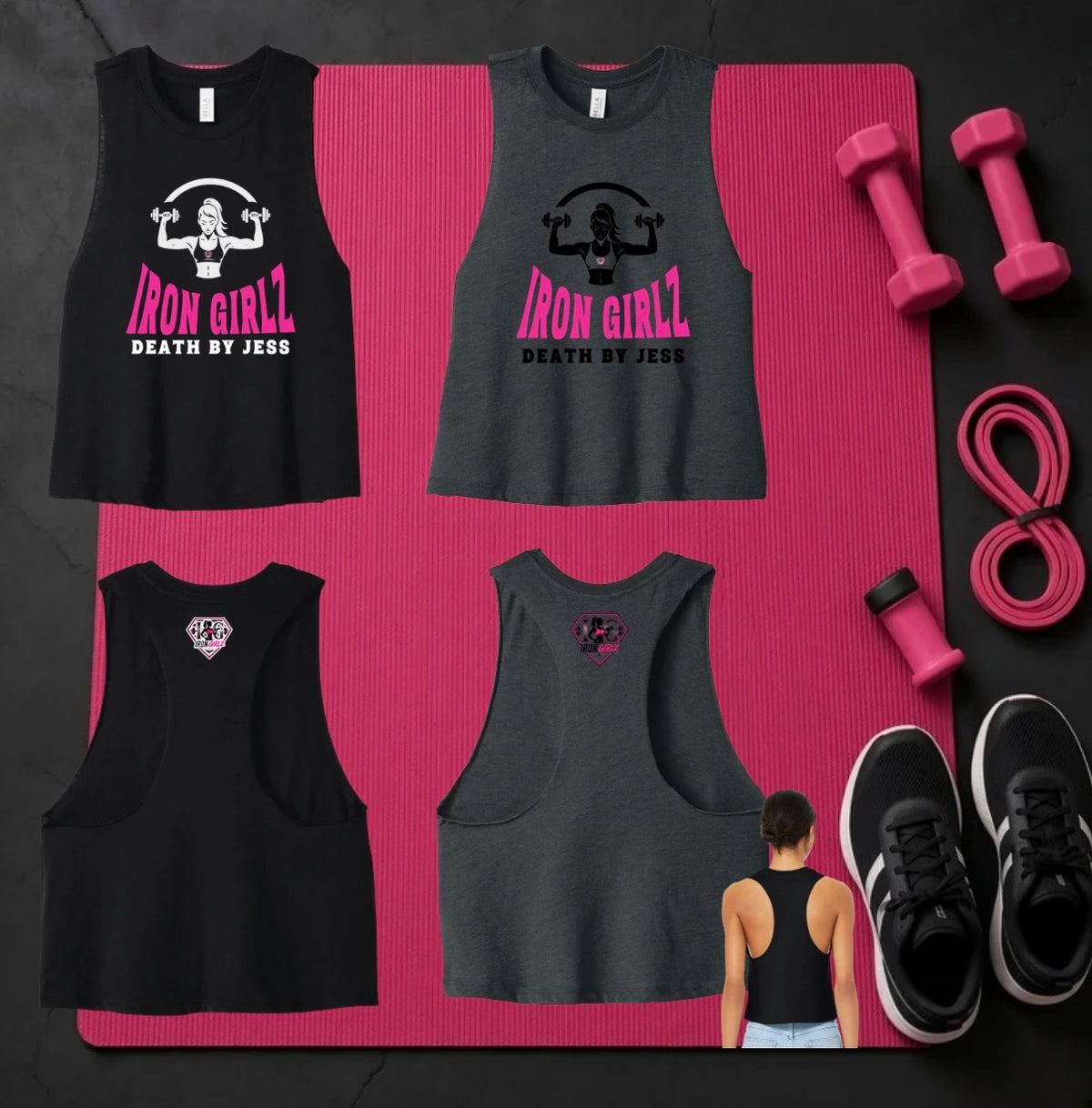 Death by Jess  Cropped Tank
