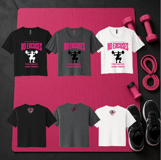 No excuses, you can do hard things Cropped Tshirt