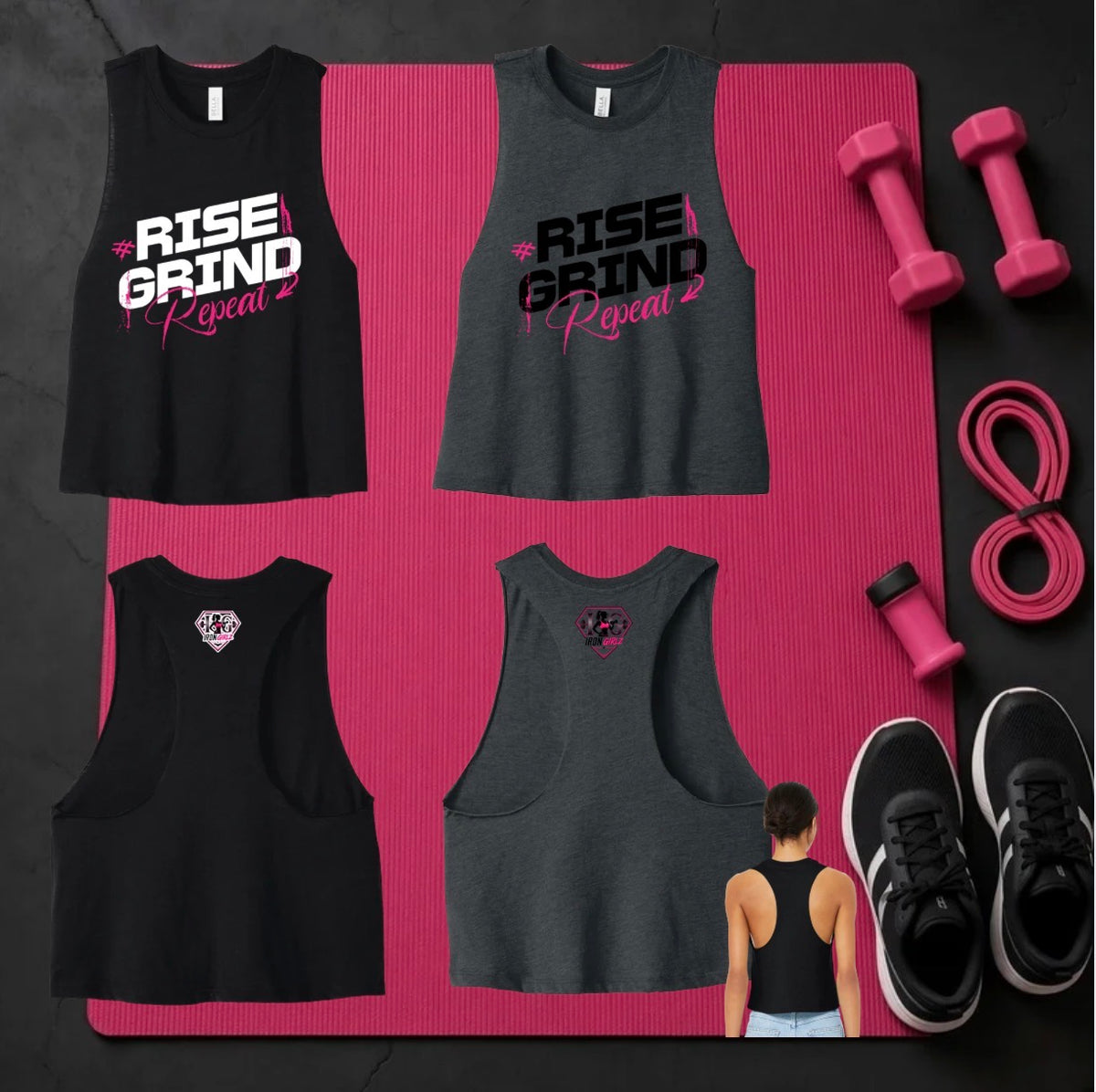 Rise and grind Cropped Tank