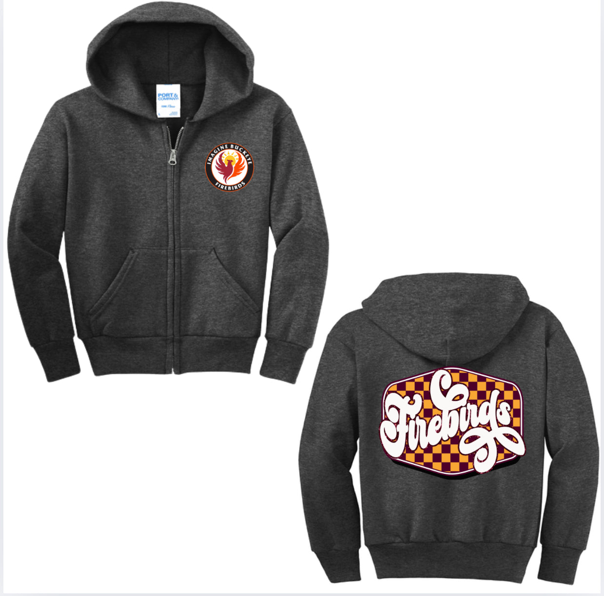 Firebirds Glitter Zip-up Hoodie