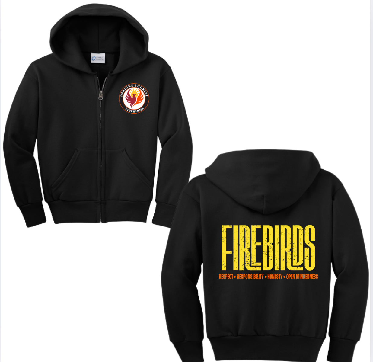 Firebirds Yellow Zip-up Hoodie